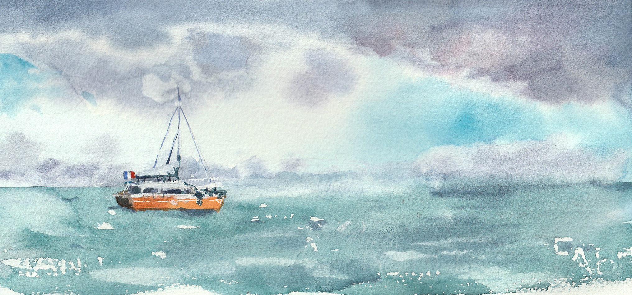 Yacht at the sea